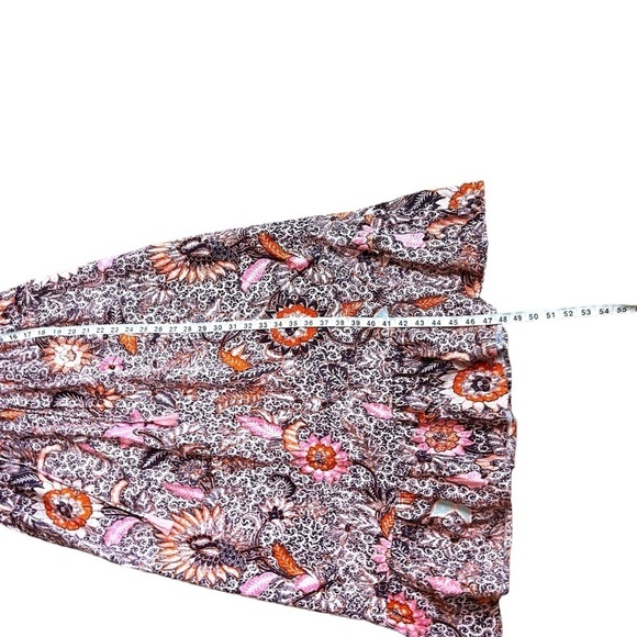 NWT MADEWELL Lace-Up Ruffle-Hem Midi Dress in Bali Blooms - Picture 13 of 13